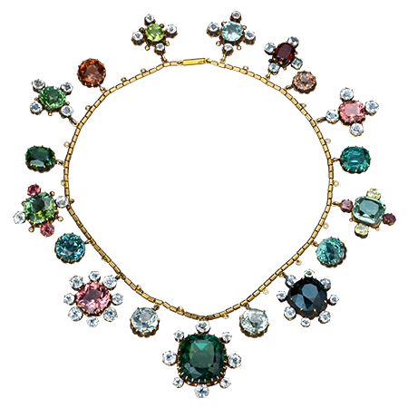 From super short to extremely long, and made from any material imaginable, necklaces are often the most dramatic statement pieces in jewelry collections.